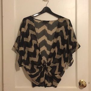 Nordstrom | ÉCLAIR Tie Front Blouse
